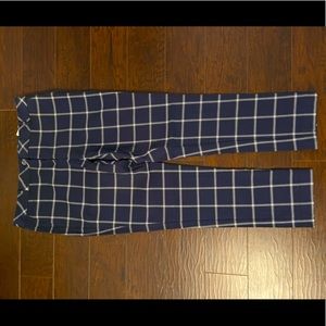 Navy Checkered Dress Pants